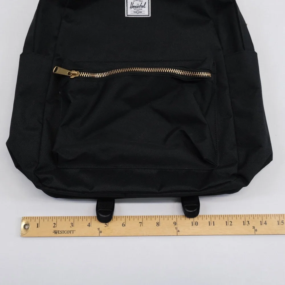 Herschel Supply Co Backpack Unisex Black Gold Zipper Classic Mid Volume OS